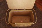 Vintage Tan Brown Redmon Picnic Basket