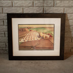 Framed Grant Wood Print "Fall Plowing" Artwork