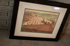Framed Grant Wood Print "Fall Plowing" Artwork