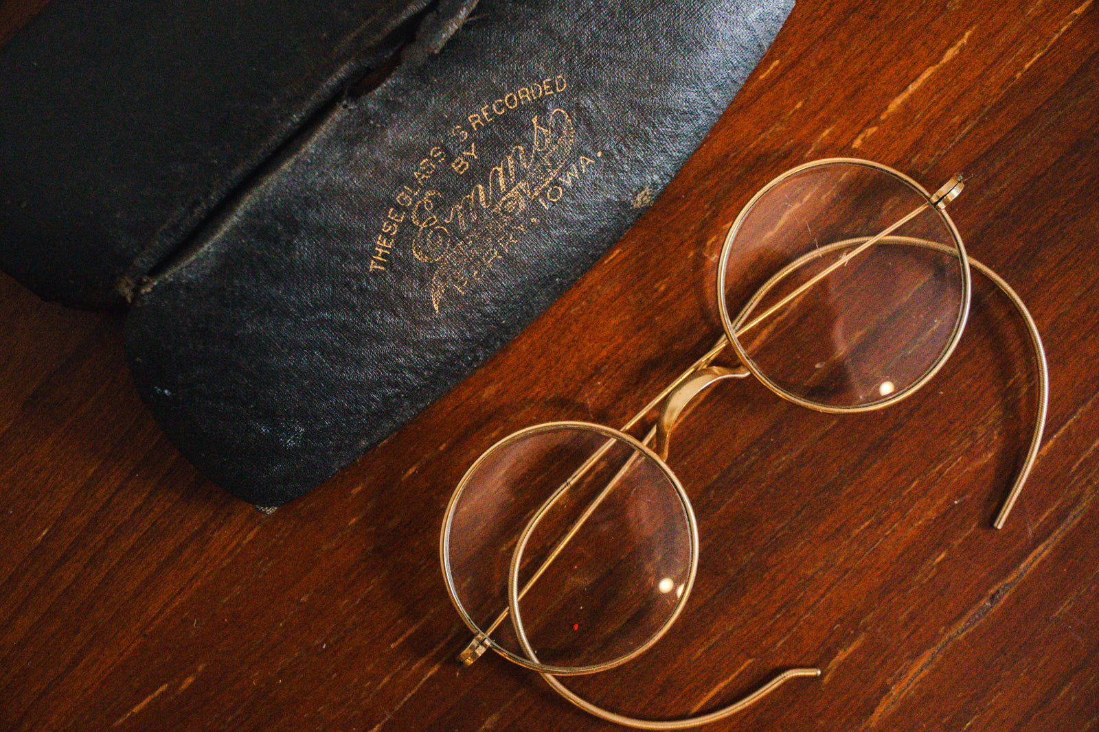 Antique Glasses with Case - Perry, Iowa