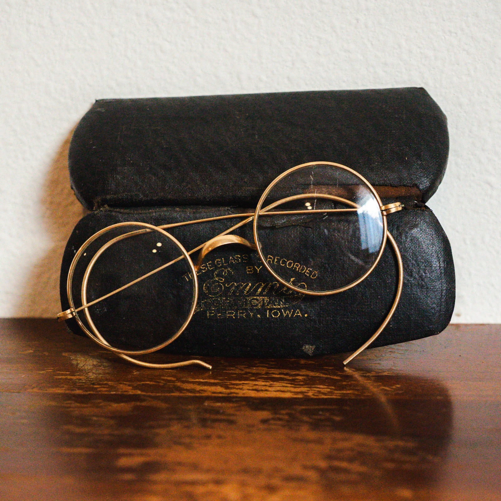 Antique Glasses with Case - Perry, Iowa