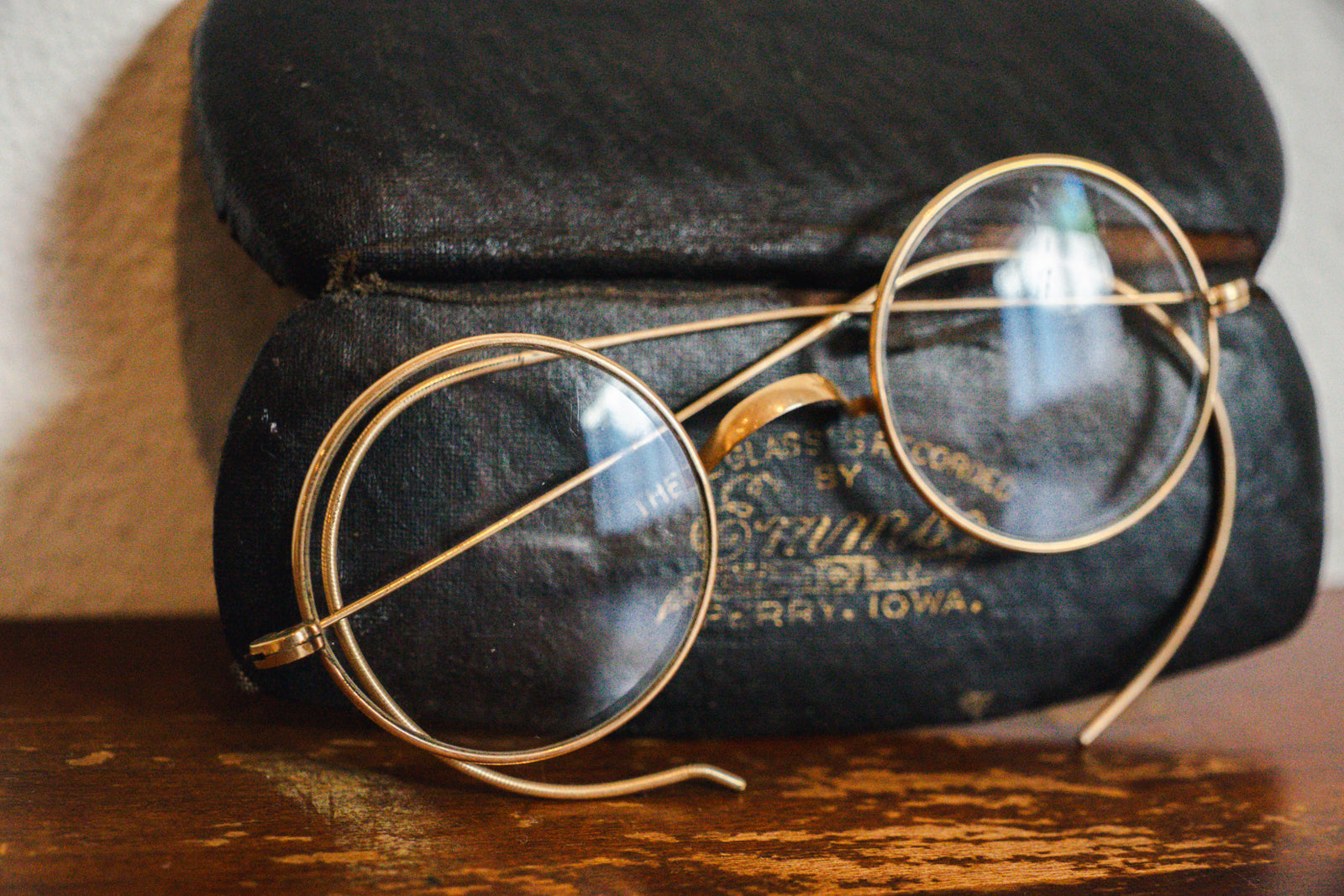 Antique Glasses with Case - Perry, Iowa