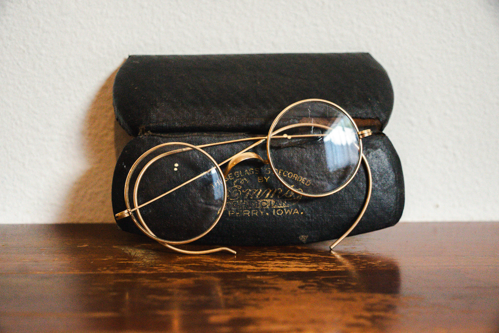 Antique Glasses with Case - Perry, Iowa