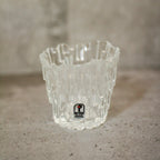 Pilgrim Clear Glass Textured Votive Tea Light Candle Holder with Sticker