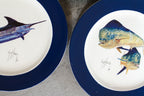 Guy Harvey Fish Plate Set of 6 Plates 8" Blue Rim Assorted Styles 2008 Edition
