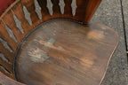 Vintage Romweber Viking Oak & Vinyl Top Poker Table Chair from St. Thomas More Center