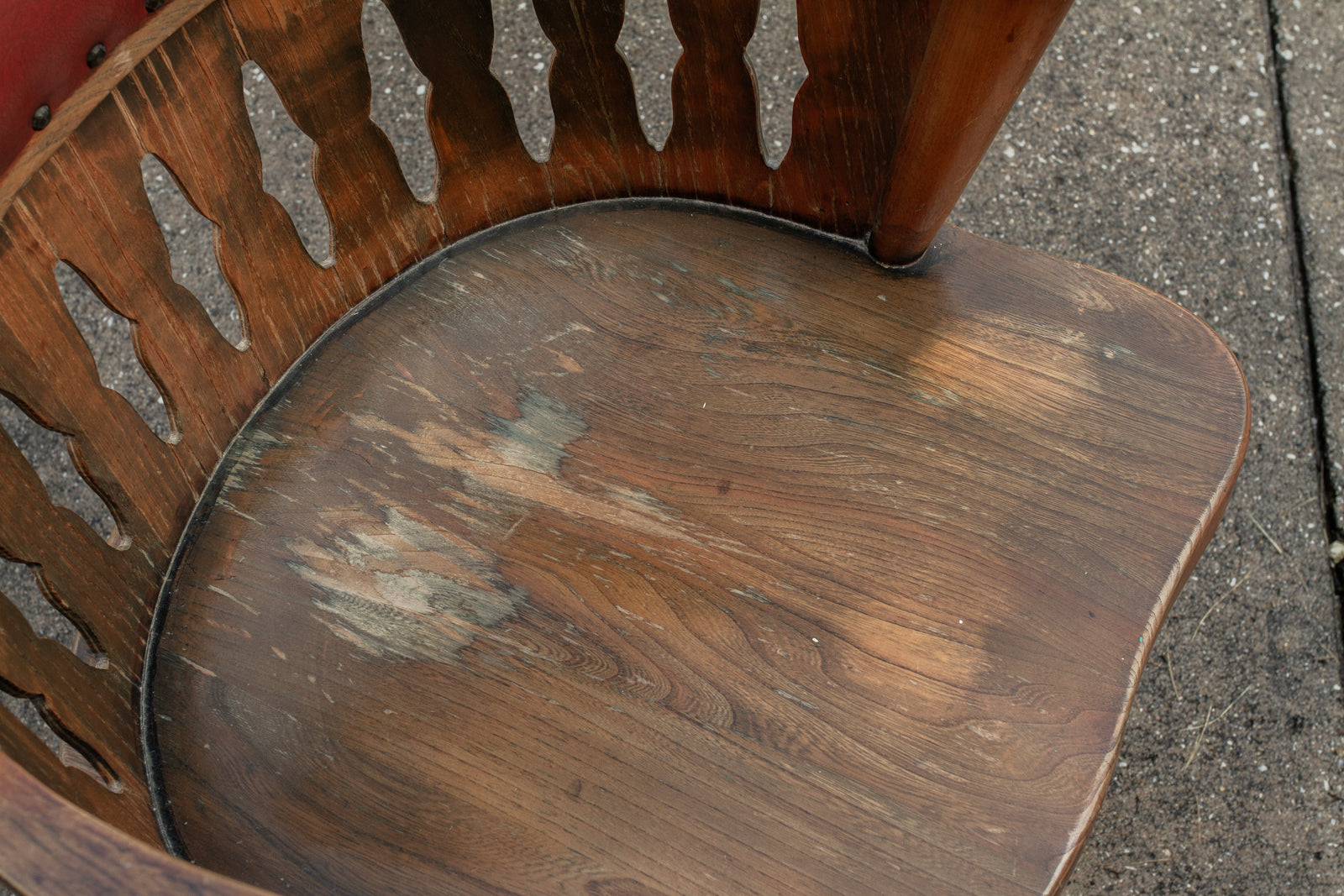 Vintage Romweber Viking Oak & Vinyl Top Poker Table Chair from St. Thomas More Center