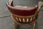 Vintage Romweber Viking Oak & Vinyl Top Poker Table Chair from St. Thomas More Center