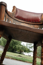 Vintage Romweber Viking Oak & Vinyl Top Poker Table Chair from St. Thomas More Center