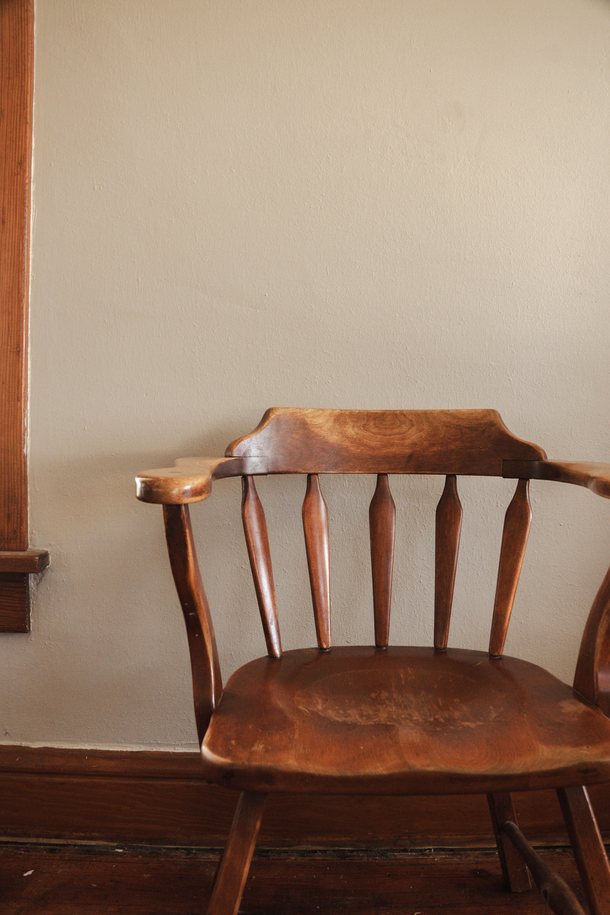 Vintage JB Van Sciver Co. Wood Captain's Chair